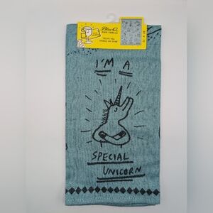 Blue Q I'm A Special Unicorn dish towel
